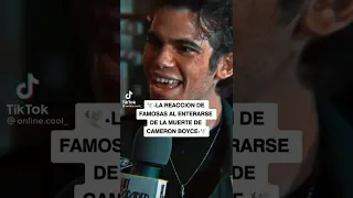 la reacción de famosas al enterarse de la muerte de cameron boyce