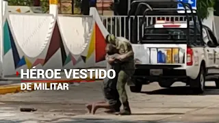 Héroe Militar | “Me imaginé a mi papá”: militar que salvó a un hombre de aun ataque de abejas