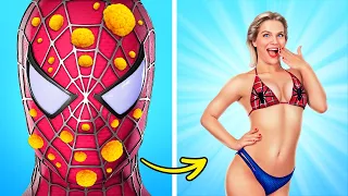 ¡CAMBIO DE IMAGEN de SPIDER GIRL! Chica pobre se hace POPULAR | Trucos de TikTok por La La LifeGames