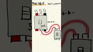 100Vと200Vの電源を3本の電線から取り出す方法