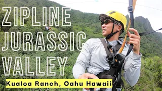 ZIPLINE OVER JURASSIC PARK & JUMANJI?  Hawaii Zipline Tour 2022 at Kualoa Ranch Oahu - HNL Studios