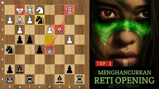 TOP 3 Jebakan Catur Hitam Mematikan | Melawan Reti Opening