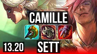 CAMILLE vs SETT (TOP) | 2.4M mastery, Comeback, 67% winrate, Godlike | BR Master | 13.20