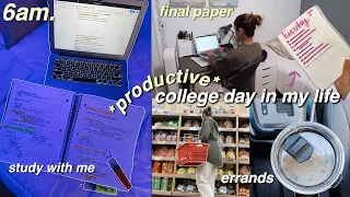 6am Productive College Day In My Life | study with me