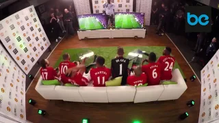 Martial, Rooney,linggar, blind vs Pogba,de Gea,young play game PS4 FIFA 2017