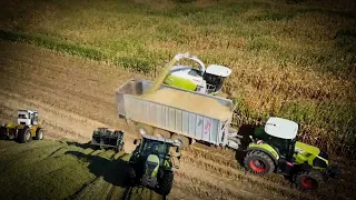 Silózás! 2022 Silage! CLAAS JAGUAR 930  CLAAS AXION 830+Fliegl gigant asw 381