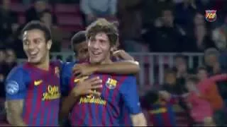 Sergi Roberto's first official goal with FC Barcelona vs Bate Borisov