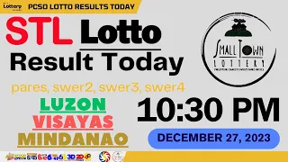 STL Result Today, 10:30 AM Draw, December 27, 2023, Mindanao, Visayas, Luzon