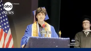 High School valedictorian gives emotional speech in midst of tragedy