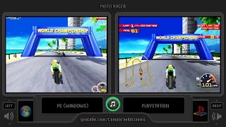 Moto Racer (PC vs Playstation) Side by Side Comparison