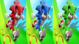 Sonic Dash - TEEN SONIC VS KNUCKLES VS VECTOR Gameplay HD