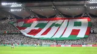 Flaga Legia i doping na Legia Warszawa - Celtic Glasgow