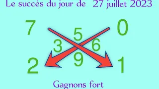 LA CROIX DU JOUR DE 27 JUILLET 2023 et LE CALCUL DES PIONS FORT POUR GAGNER AU LOTTO