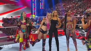 Bayley, Iyo Sky & Dakota Kai Confront Trish Stratus