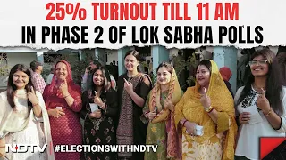 Lok Sabha Elections 2024 Phase 2 | 25% Turnout Till 11 am As 88 Seats Vote In Phase 2 Today