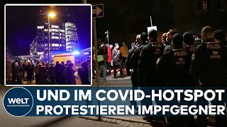 CHEMNITZ: Covid19-Impfpflicht? Ausgerechnet im Corona-Hotspot protestieren Impfgegner vor Klinik