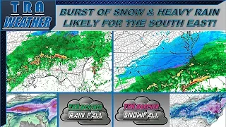 A Heavy Burst Of Rain & Snow Likely For The Southeast This Week