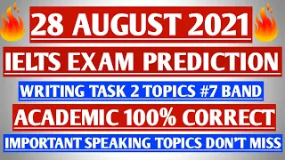 28 AUGUST 2021 IELTS TEST GLOBAL PREDICTION FOR ACADEMIC EXAM