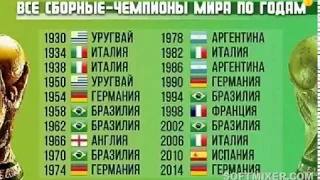 Все Чемпионы Мира по футболу 1930-2018