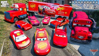 GTA 5 - Stealing rare Lightning McQueen Cars With Franklin | (Real Life Cars #1)