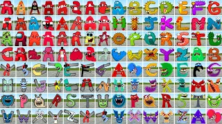 All 2D vs 3D Alphabet Lore Family But They Are Different Version (All Letters...) in Garry's Mod