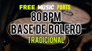 80 bpm Base de Bolero Tradicional / Congas, Bongo, Maracas