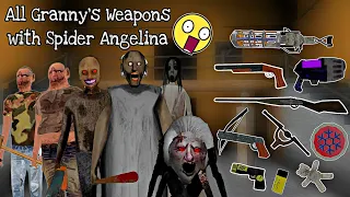 Spider Angelina & Slendrina in the Twins VS All Granny's weapons