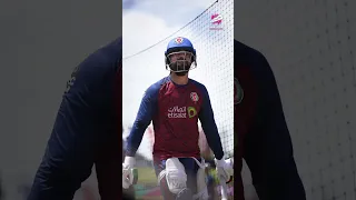 The nets is a dangerous place to be when Rashid Khan is batting 🥵#T20WorldCup #Ytshorts