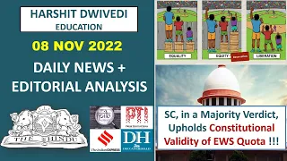 8th November 2022-The Hindu Editorial Analysis+Daily Current Affair/News Analysis by Harshit Dwivedi