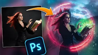 "Fantasy Magic Book" Photo Manipulation Speed Art | Photoshop Tutorial