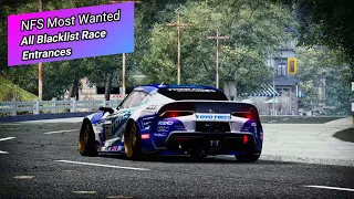 NFS Most Wanted All Blacklist Entrance 4K | New 2020 Remastered Graphics | New Blacklist Cars |