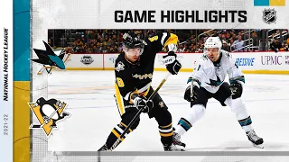 Sharks @ Penguins 1/2/22 | NHL Highlights