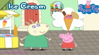 Peppa Enjoying Ice Cream with George, Daddy Pig & Mummy Pig - Peppa Pig Gameplay
