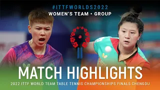 Highlights | Chen Szu-Yu (TPE) vs Jieni Shao (POR) | WT Grps | #ITTFWorlds2022