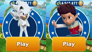 Sonic Dash vs Paw Patrol Ryder Run - Movie Hyper Sonic vs All Bosses Zazz Dr.Eggman - Run Gameplay