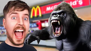 Releasing Gorillas Inside A McDonalds! (Bonelab Mods w/ Joshdub + Mully)