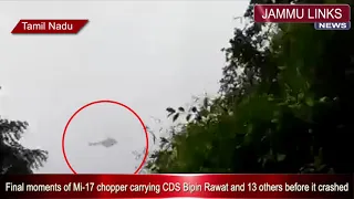 Last moments of CDS Bipin Rawat's chopper crash captured in video