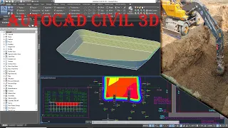 AutoCAD Civil 3d Volume Calculation UGWT |Excavation Quantity Of UGWT| Using GradingTool |Ratio 1:1|
