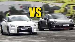 Nissan GT-R vs Porsche 911 Turbo S - DRAG RACE!