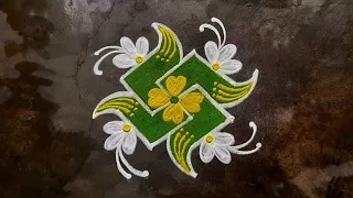 Vinayagar chaturthi rangoli (4-2)/Kutty Kutty kolam/Beginners rangoli designs