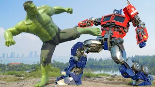 Transformers: Rise of The Beasts - Optimus Prime vs Hulk Final Fight | Paramount Pictures [HD]