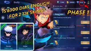 PHASE 1 MLBB x JUJUTUS KAISEN | HOW MUCH ONE SKIN COST? | FREE TICKETS | jjk x mlbb