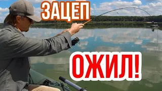 Эта рыба спутала две лодки!!Ловля  судака летом с лодки в стоячей воде.Тактика поиска судака в озере