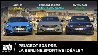 La Peugeot 508 PSE face aux Audi S5 Sportback et BMW M340i Touring