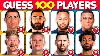 GUESS 100 PLAYERS in 3 SECONDS ⚽🤔| CAN YOU GUESS 100 FOOTBALL PLAYERS? FOOTBALL QUIZ