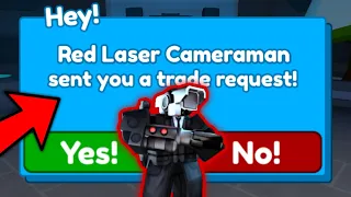 ❗Red Laser Cameraman Sent Me A TRADE And THIS Happened... 😱 | Toilet Tower Defense Roblox