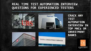 Test Automation Interview Preparation Series Part 1 - Real Time Test Automation Interview Questions