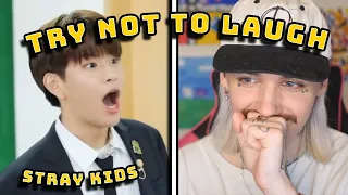 doing a stray kids try not to laugh challenge for the first time