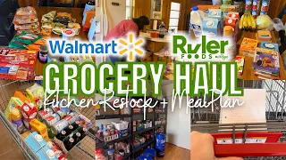 $140 WALMART GROCERY HAUL || SHOP WITH ME + MEAL PLAN - RULER FOODS GROCERY HAUL