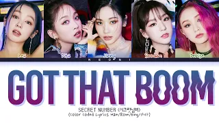 REQUESTED | SECRET NUMBER (시크릿넘버) "Got That Boom" (Color Coded Lyrics Han/Rom/Eng/가사)